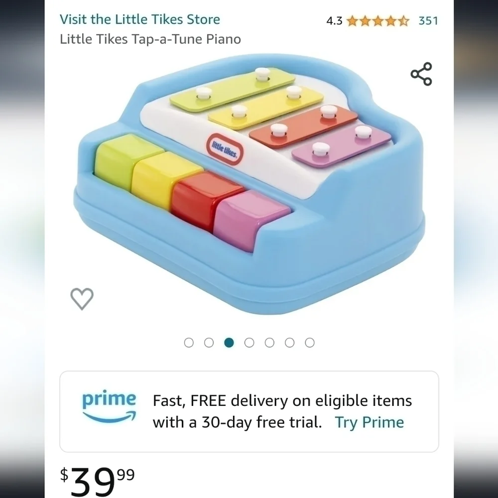 Little Tikes Tap-A-Tune Rainbow Paino And Xlaphone